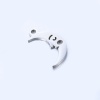 304 Stainless Steel Blank Charms Multicolor Half Moon Moon Face 14mm x 8mm, 5 PCs の画像
