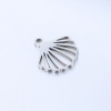 Bild von 304 Stainless Steel Ocean Jewelry Charms Multicolor Shell Hollow 14mm x 13mm, 5 PCs