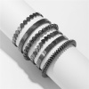 Bild von Hematite Geometry Series Braided Bracelets Gunmetal Heart Arrowhead AdjustablePiece