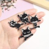 Picture of Cute Pin Brooches Knife Cat Black Enamel