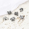 Picture of Zinc Based Alloy Flora Collection Spacer Beads Heart Antique Silver Color Cross 20 PCs