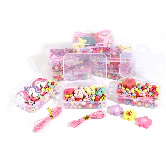 Picture of Wood Animal Insect DIY Beads Kit Set At Random Color