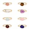 Picture of Stone ( Mix ) Unadjustable Simple Rings Gold Plated Gold Plated Irregular 18mm(US Size 7.75), 1 Piece