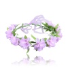 Immagine di Plastic & Velvet Wedding Headband Hair Hoop For Bride Multicolor Artificial Flower Leaf