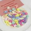 Picture of Acrylic Beads Bowknot At Random Color Elephant Pattern Dyed 1 Packet