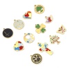 Picture of 304 Stainless Steel Charms Gold Plated Multicolor Heart Tree Enamel 1 Piece