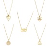 Immagine di Acciaio Inossidabile & Rame San Valentino Cavo Catena Collana Oro Placcato Geometrica Trasparente Cubic Zirconia 1 Pz