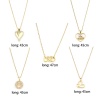 Immagine di Acciaio Inossidabile & Rame San Valentino Cavo Catena Collana Oro Placcato Geometrica Trasparente Cubic Zirconia 1 Pz