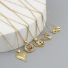 Immagine di Acciaio Inossidabile & Rame San Valentino Cavo Catena Collana Oro Placcato Geometrica Trasparente Cubic Zirconia 1 Pz