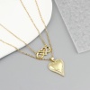 Immagine di Acciaio Inossidabile & Rame San Valentino Cavo Catena Collana Oro Placcato Geometrica Trasparente Cubic Zirconia 1 Pz