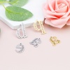 Picture of 304 Stainless Steel Charms Multicolor Lowercase Letter Heart Hollow 1 Piece