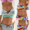 Picture of Acrylic Boho Chic Bohemia Beaded Body Belly Chain Necklace Flower Heart Multicolor