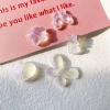 Picture of Acrylic Beads Butterfly Animal Transparent Clear AB Rainbow Color Heart Pattern 50 PCs