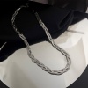 Image de Titanium Steel Ins Style Curb Link Chain Necklace Multicolor 40cm(15 6/8") long, 1 Piece