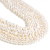 Natural Pearl Baroque Beads Irregular White 36cm(14 1/8") long, 1 Strand (Approx 65 PCs/Strand) の画像