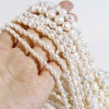 Picture of Natural Pearl Baroque Beads Irregular White 36cm(14 1/8") long, 1 Strand (Approx 65 PCs/Strand)