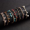 Image de Turquoise (Imitated) Boho Chic Bohemia Braided Bracelets Silver Tone Multicolor Chip Beads Tassel Adjustable