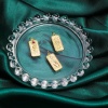 Immagine di Rame Charms Placcato Oro 14k Rettangolo Trasparente Cubic Zirconiae 26mm x 10mm, 1 Pz