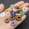Immagine di Stone ( Natural ) Loose Beads Round Multicolor Hollow About 15mm Dia., Hole: Approx 5mm, 2 PCs