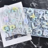 Immagine di Silicone Resin Mold For Jewelry Making Initial Alphabet/ Capital Letter White 1 Set