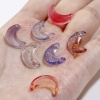 Picture of Glass Galaxy Charms Half Moon Multicolor Gradient Color 16mm x 11mm, 30 PCs