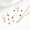 Immagine di Rame Pietre Nascita Charms Goccia Oro riempito Multicolore Cubic Zirconiae 8mm x 5mm, 2 Pz