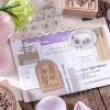 Picture of Wood Seal Stamper Rectangle Natural Flower Pattern 5cm x 4.5cm, 1 Piece