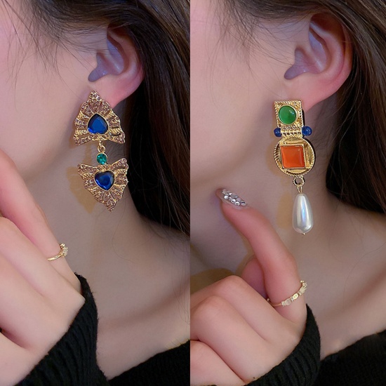 Picture of Boho Chic Bohemia Earrings Multicolor Geometric