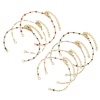 Image de Apprêts de Bracelets en 304 Acier Inoxydable Chaîne Maille Forçat Doré Multicolore Émail 16cm Long, 1 Pièce