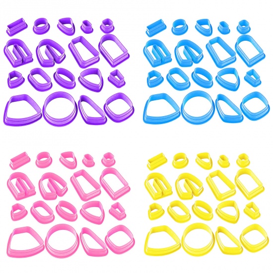 Picture of Plastic Modeling Clay Tools Clay Cutters for Polymer Clay Jewelry Making Earring Making Multicolor 1 Set ( 18 PCs/Set)