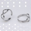 Picture of Stainless Steel Punk Open Adjustable Rings Multicolor Infinity Symbol 2 PCs