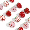 Bild von Muranoglas 3D Perlen Erdbeeren Bunt 2 Stück