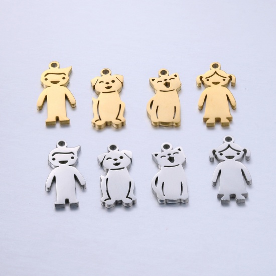 Picture of Stainless Steel Charms Multicolor Blank Stamping Tags Two Sides