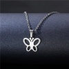 Immagine di 304 Acciaio Inossidabile Cavo Catena Collana Tono Argento 45cm Lunghezza, 2 Pz