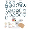 Picture of Plastic Modeling Clay Tools Clay Cutters DIY Kit For Polymer Clay Jewelry Earring Making Multicolor
