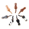 Bild von Zinklegierung Anhänger Katze Vergoldet Bunt Emaille 3.5cm x 1cm, 10 Stück
