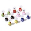 Bild von Muranoglas Perlen Sonnige Puppe Bunt 3D ca 12mm D., ca 14mm x 12mm, Loch:ca. 1.2mm, 2 Sets