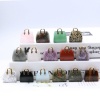 Bild von Halbedelstein Ins Stil Charms Handtasche Vergoldet Bunt 27mm x 25mm, 1 Stück
