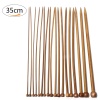 Picture of Bamboo Single Pointed Knitting Needles Brown 35cm(13 6/8") long