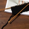 Picture of Bamboo Single Pointed Knitting Needles Brown 35cm(13 6/8") long