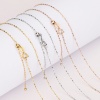 Imagen de 304 Acero Inoxidable Sencillo Cadenas Collares Multicolor 46cm longitud, 1 Unidad