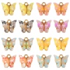 Immagine di Lega di Zinca + Acrilato Charms Farfalla Multicolore Paillettes 14mm x 12mm , 10 Pz