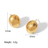 Immagine di 304 Acciaio Inossidabile Semplice Orecchini a Perno Ovale Multicolore Cubic Zirconiae 5mm x 4mm, 1 Paio
