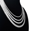 Imagen de 304 Acero Inoxidable Cadena Serpiente Collares Tono de Plata 1 Unidad