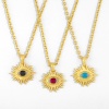 Immagine di Ecologico Semplice & Casual Religione 18K Oro Placcato Rame & Acciaio Inossidabile Cavo Catena Malocchio Collana con Ciondolo Per Donne 1 Pz
