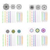 Picture of Plastic Buddhism Mandala Modeling Clay Tools Dotting Tools Gem Sticker Mold Embossing Dot Kit for Painting Rock Stone Pen Stencil Template Kit Multicolor 15cm x 15cm