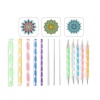 Picture of Plastic Buddhism Mandala Modeling Clay Tools Dotting Tools Gem Sticker Mold Embossing Dot Kit for Painting Rock Stone Pen Stencil Template Kit Multicolor 15cm x 15cm