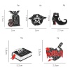 Picture of Halloween Pin Brooches Skeleton Skull Heart Multicolor Enamel