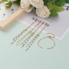Imagen de 304 Acero Inoxidable Cadenas Componentes de pulsera Chapado en Oro Esmalte 16.2cm longitud, 1 Unidad