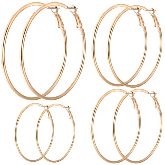 Picture of 304 Stainless Steel Stylish Hoop Earrings Multicolor Round